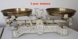 prove, with a two-pan balance